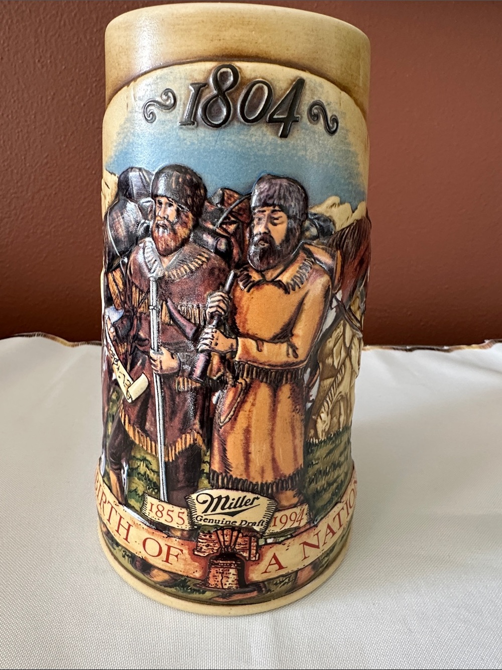 1994 Miller Brewery Lewis & Clark Expedition Stein BREWERIANA COLLECTIBLE NWT